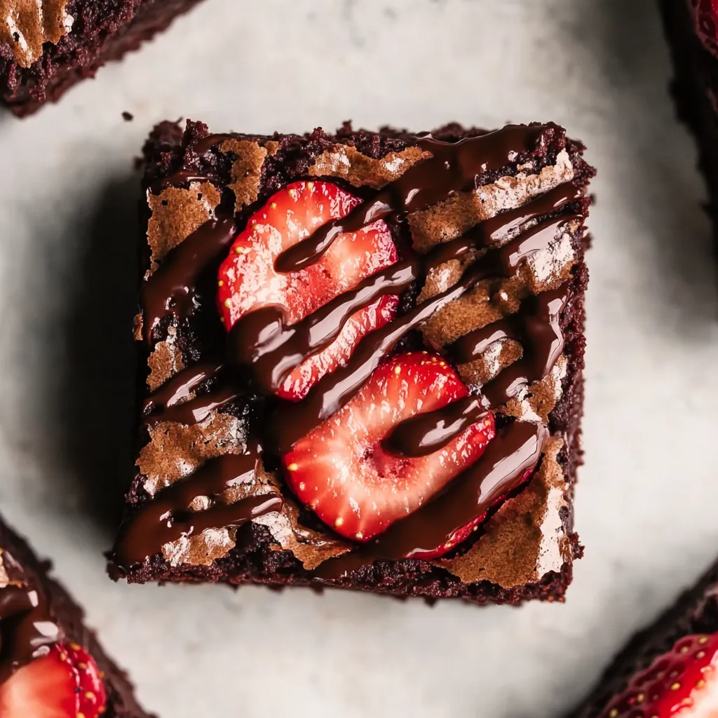 Chocolate Strawberry Brownies
