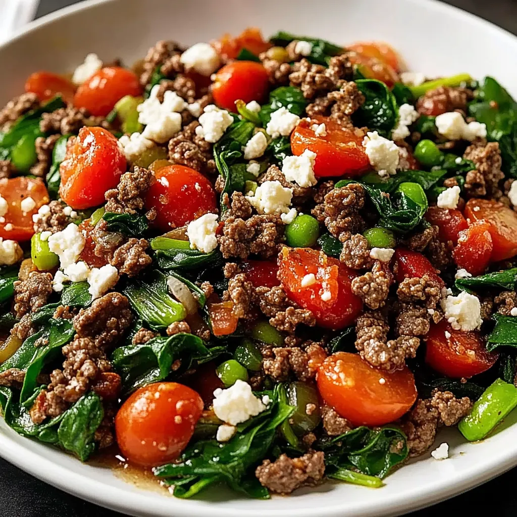 Mediterranean Ground Beef Stir Fry