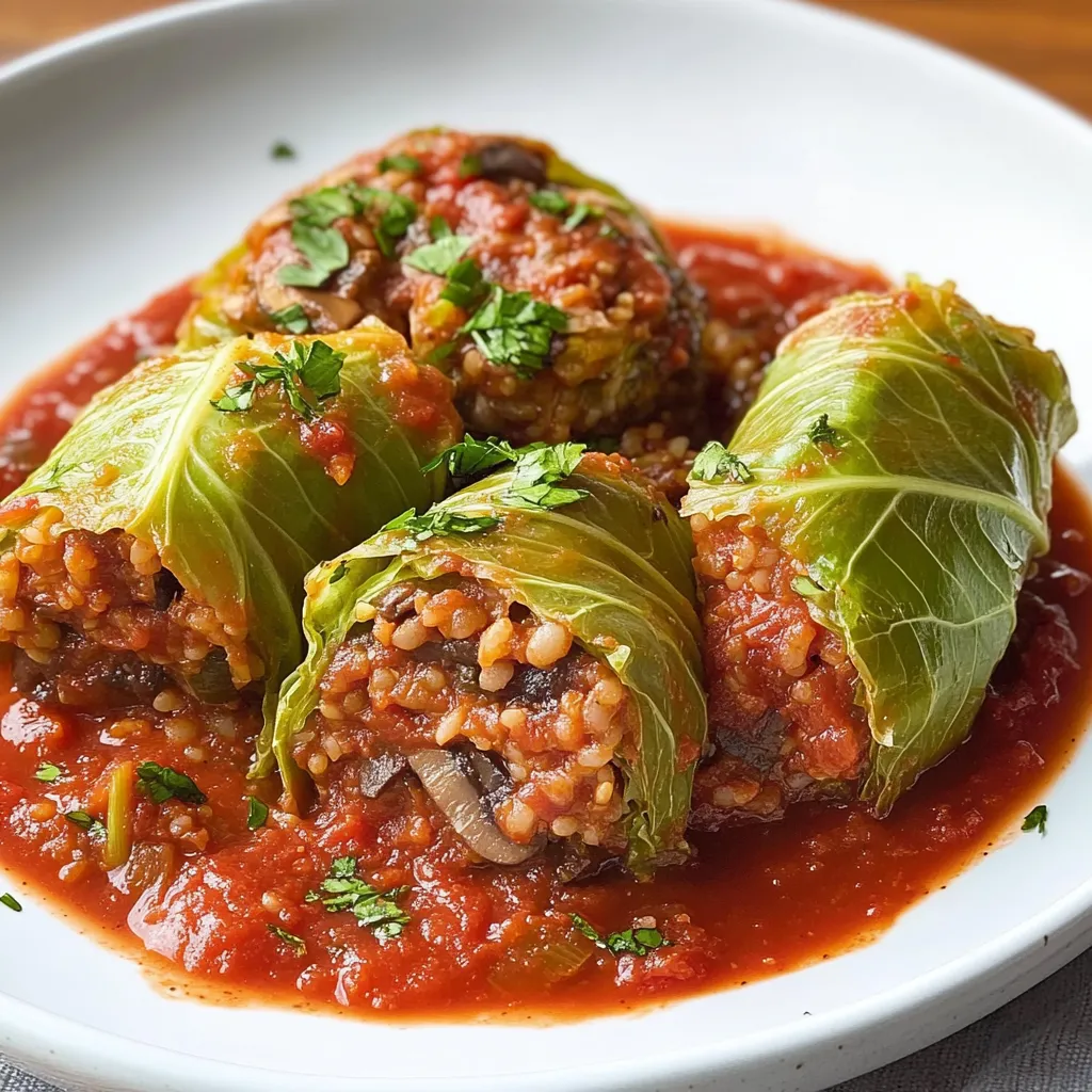 Grandma-style vegan cabbage rolls