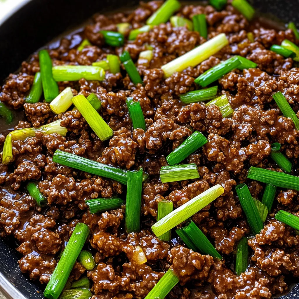 Easy Mongolian ground beef