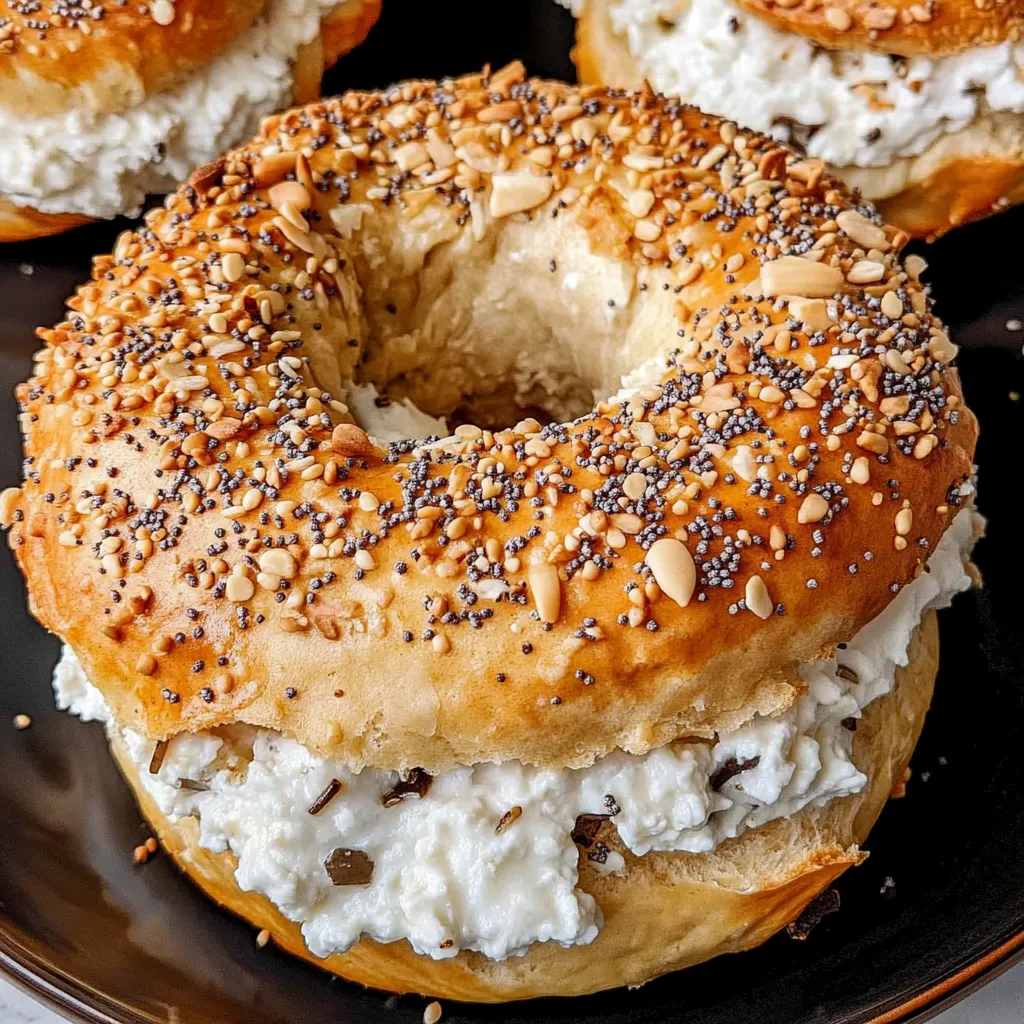 Protein Bagels with Cottage Cheese
