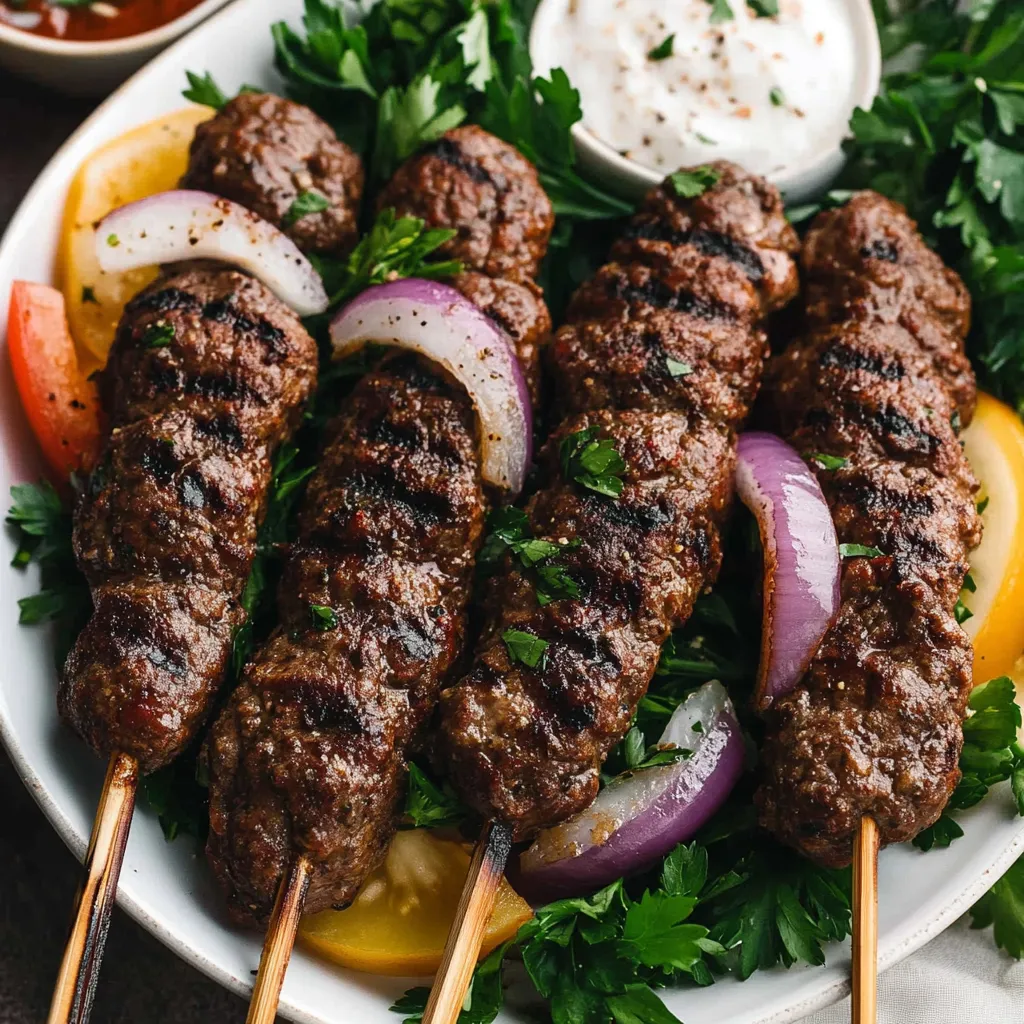 Juicy Lebanese beef kebabs