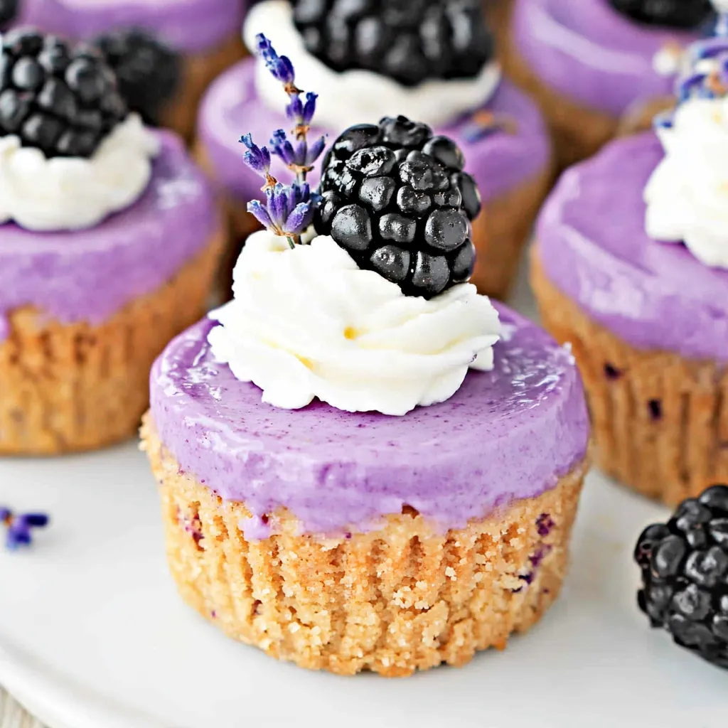 Blackberry Lavender Cheesecake Bites