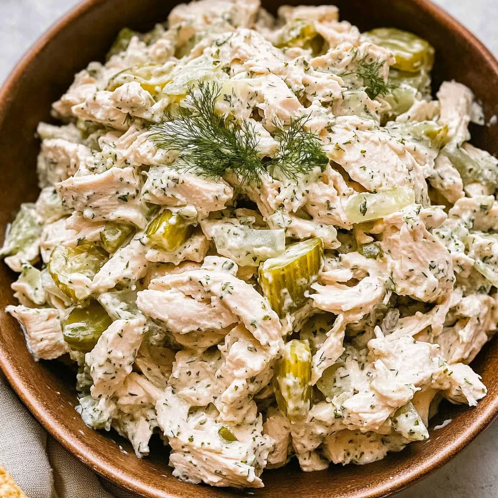 Easy pickle chicken salad