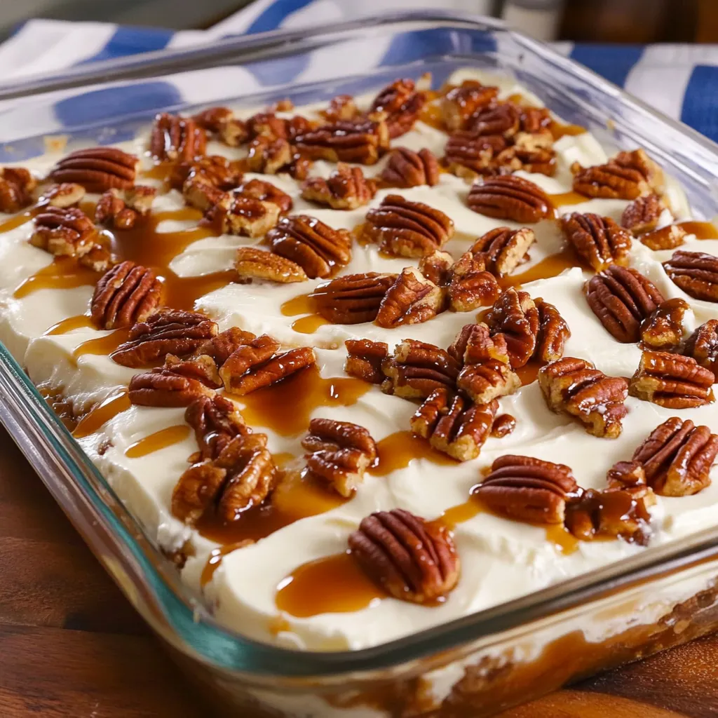 No-bake pecan dessert