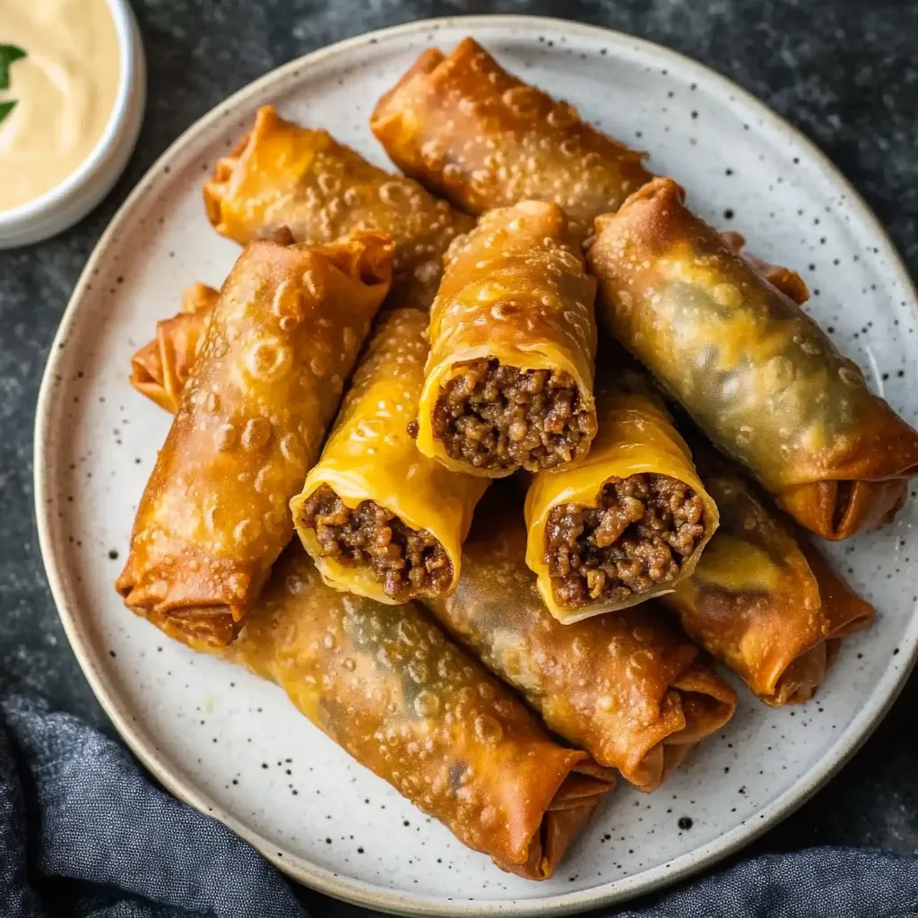 Cheeseburger Egg Rolls