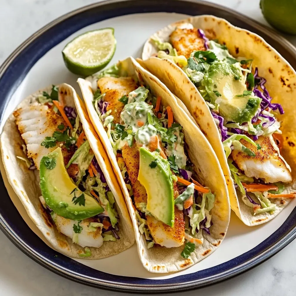 Easy Fish Tacos with Slaw