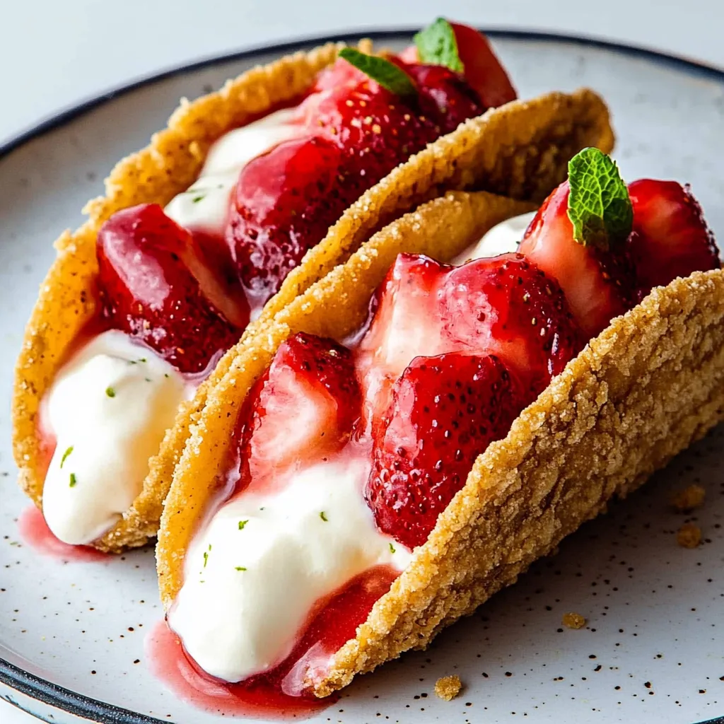 Strawberry Cheesecake Tacos