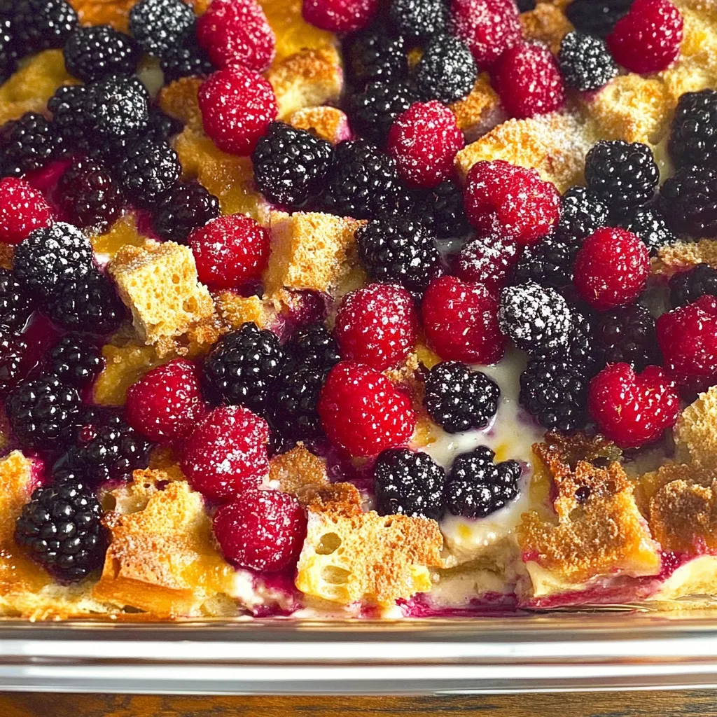 Fruity overnight breakfast casserole