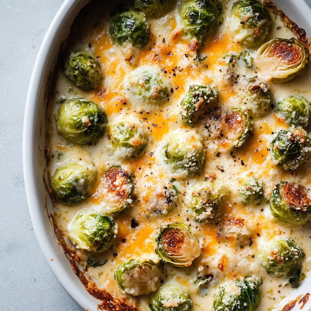 Garlicky Creamy Brussels