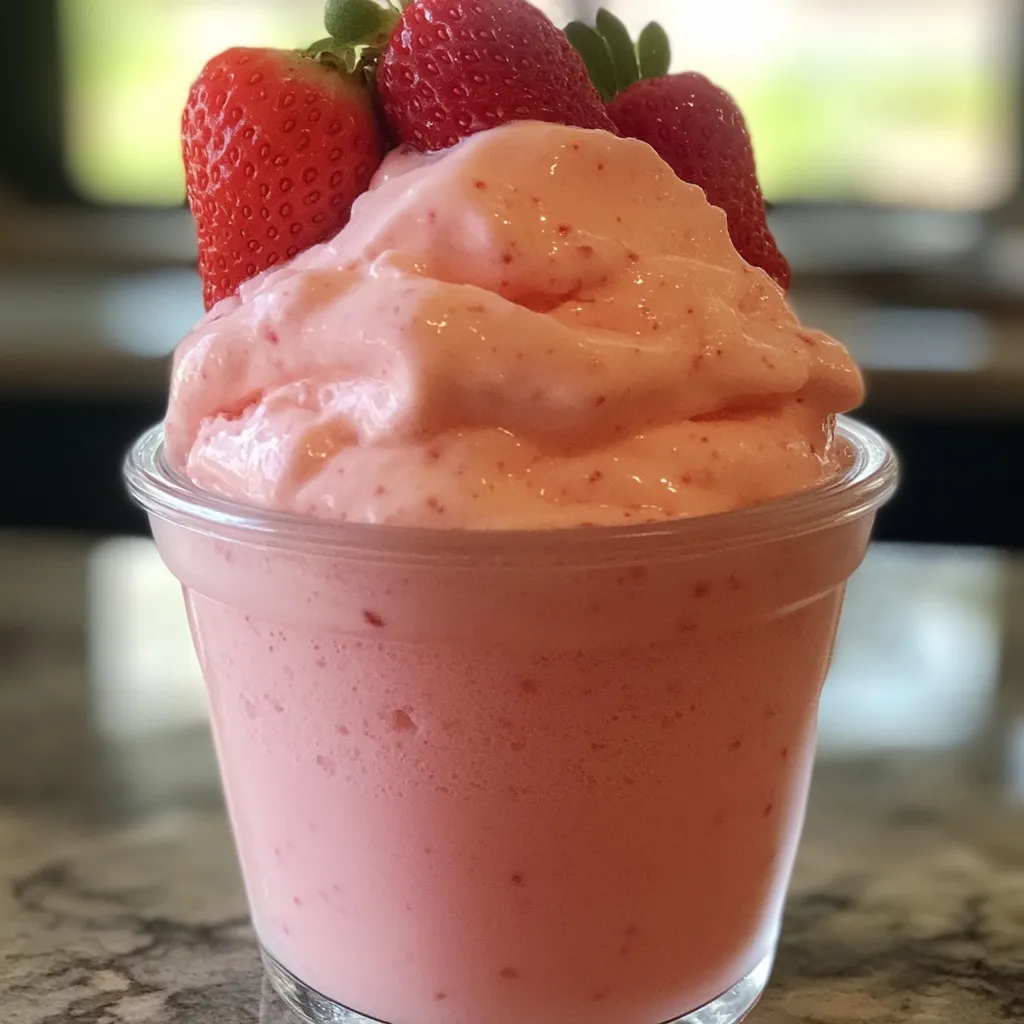 Sweet frozen strawberry treat