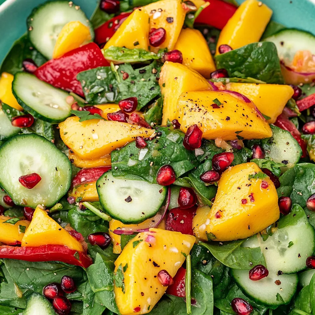 Fresh Mango Spinach Salad