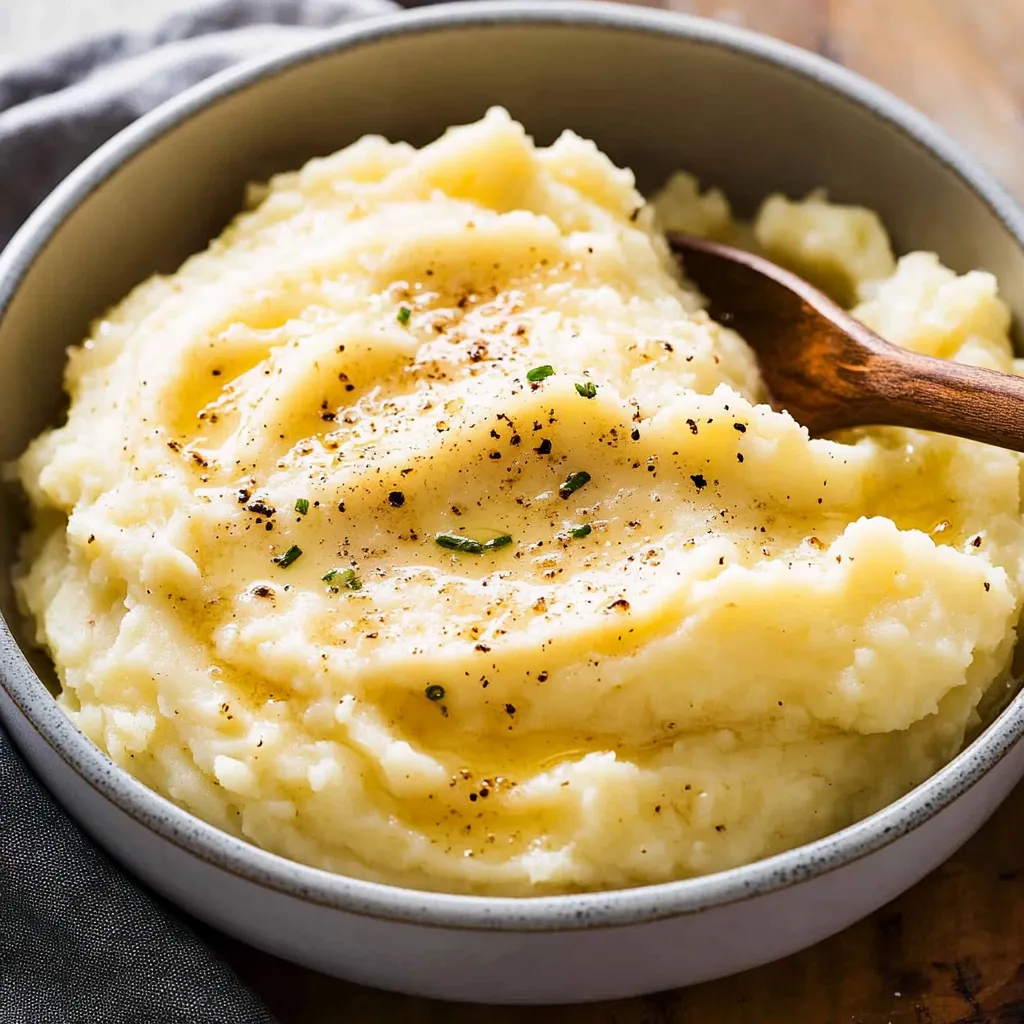Creamy garlic mashed potatoes