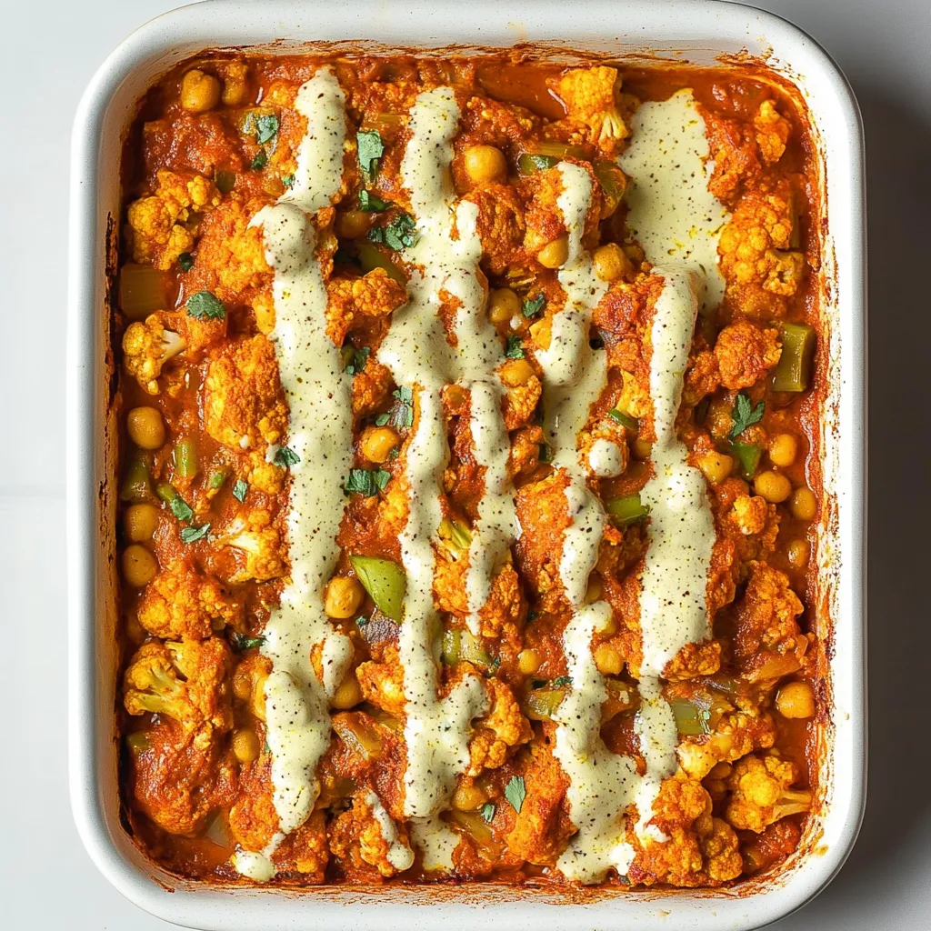 Easy Buffalo Cauliflower Casserole