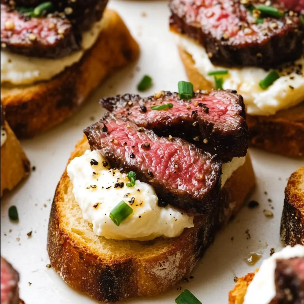 Steak & Cheese Toast Bites