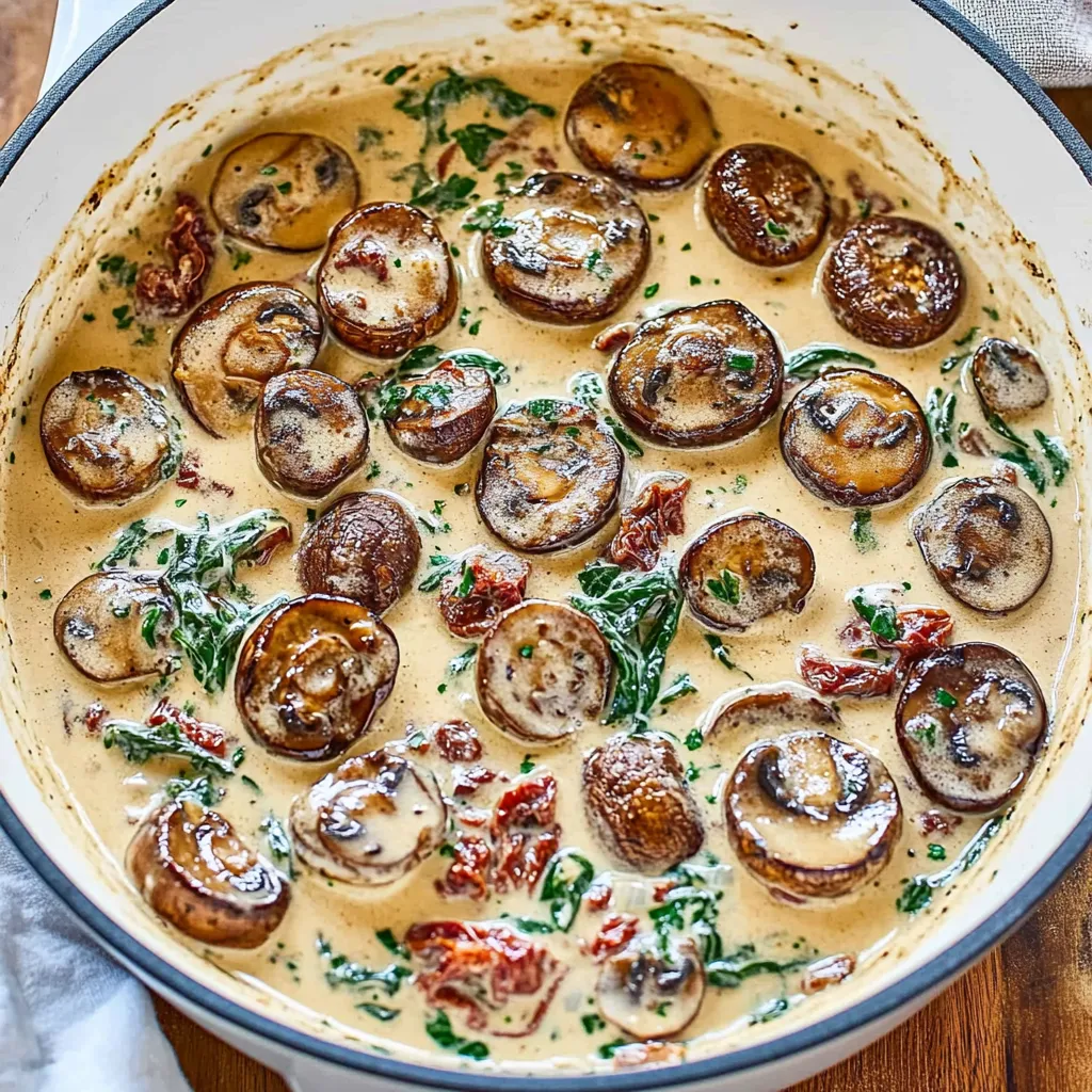 Creamy Tuscan Mushrooms