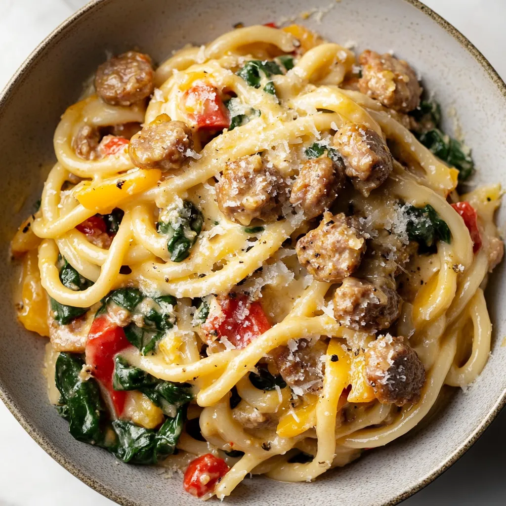 Creamy Sausage and Peppers Pasta