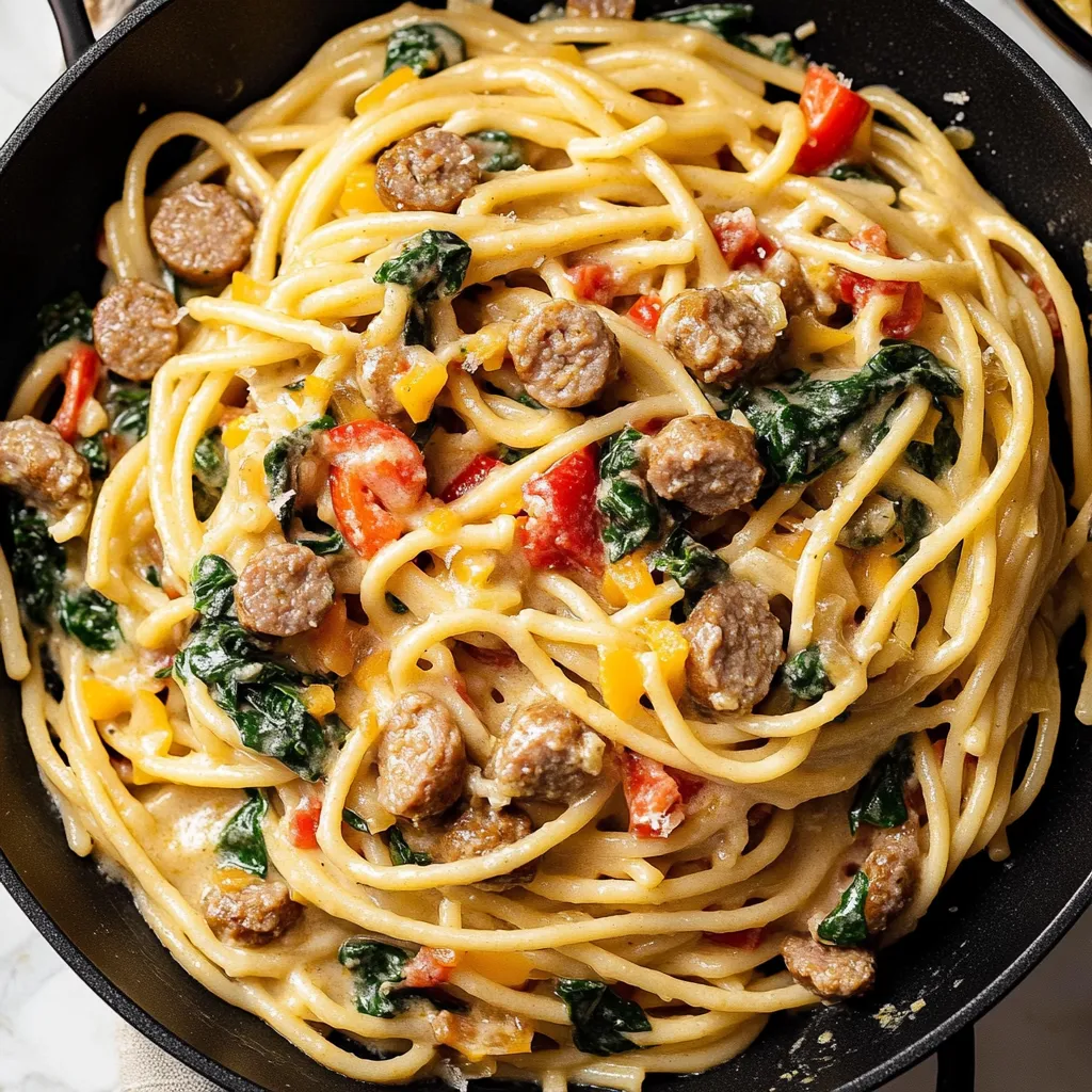 Creamy Sausage Peppers Pasta
