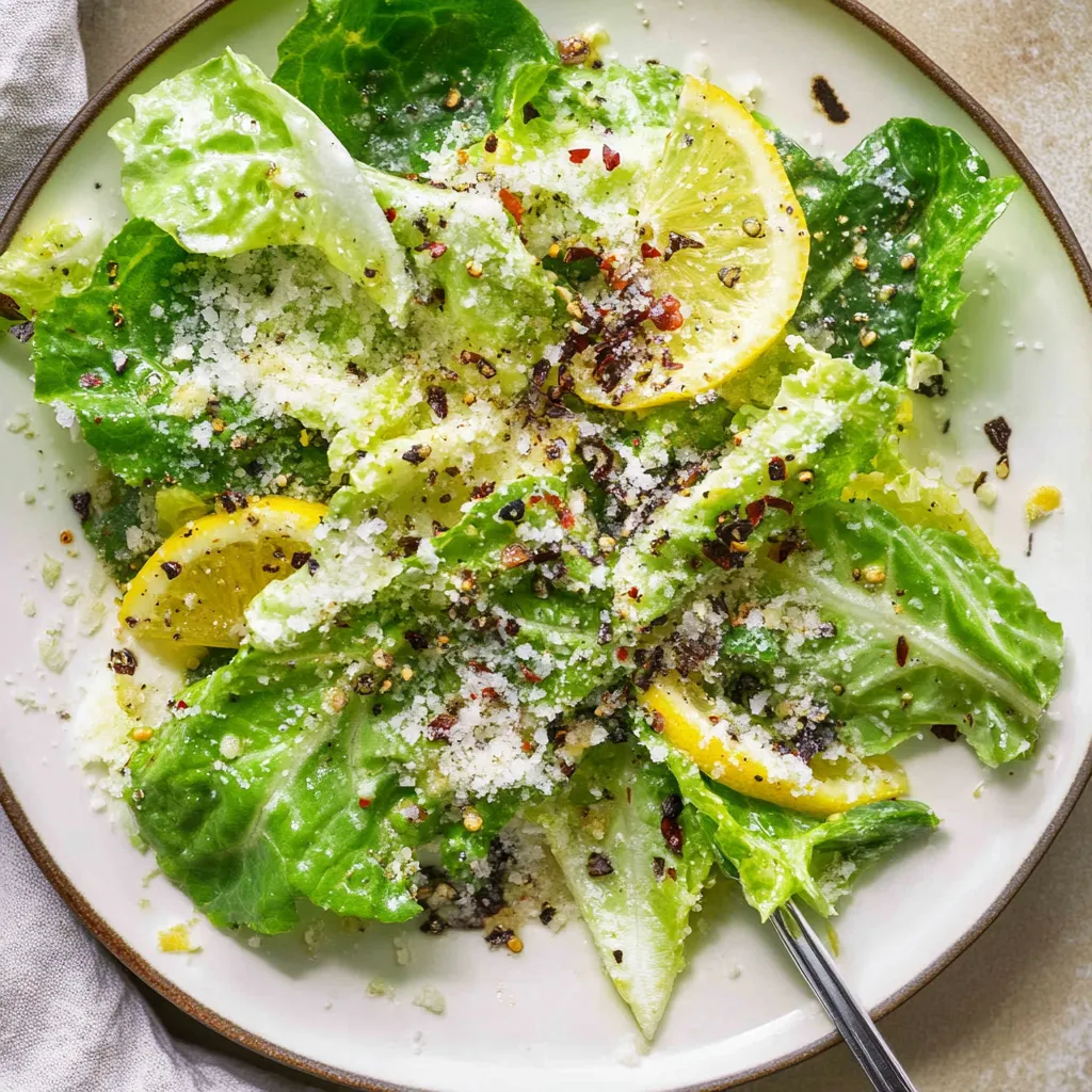Lemon Parmesan Lettuce Salad