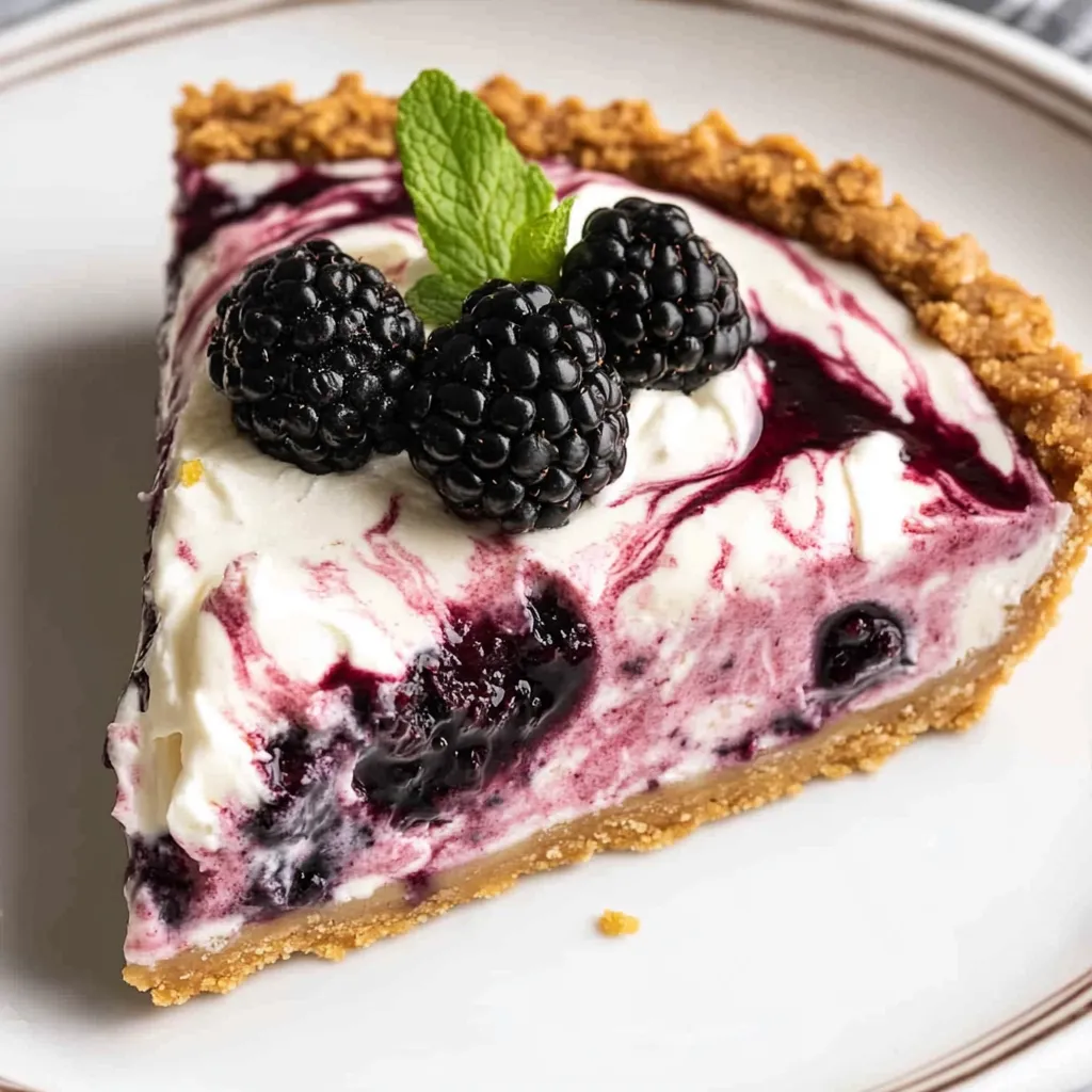 Blackberry Lemonade Icebox Pie
