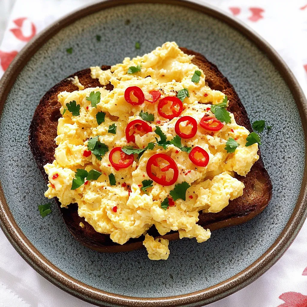 Quick Chili Scrambled Eggs