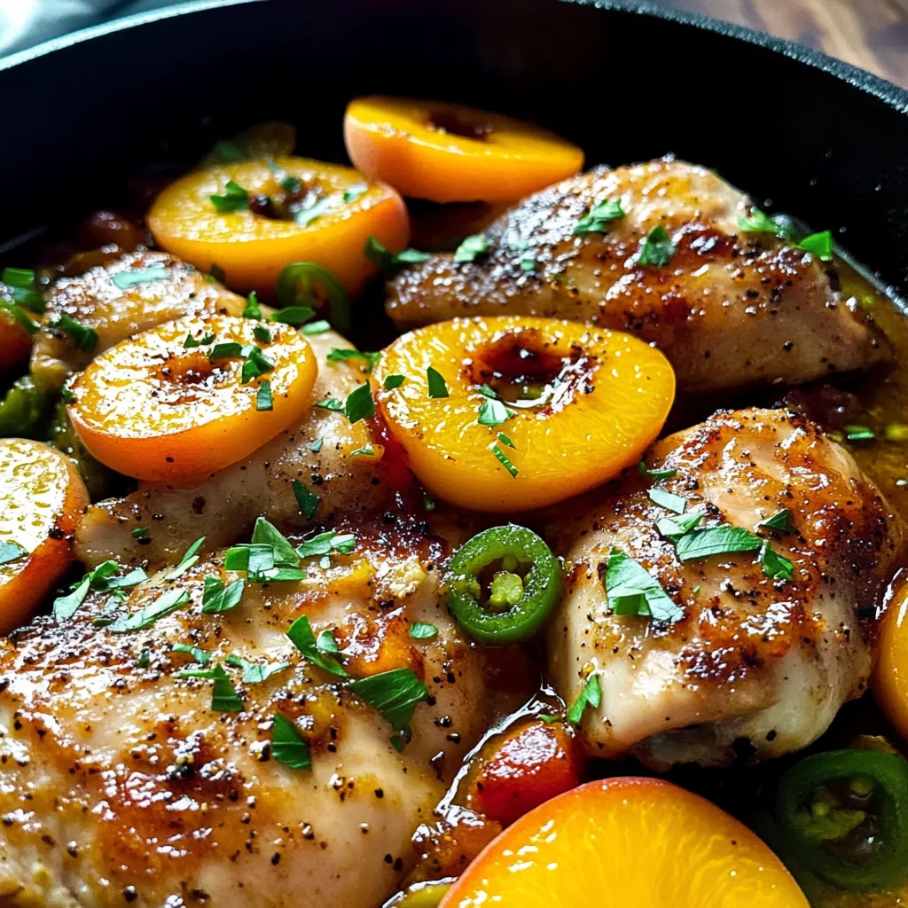 Easy Peach Jalapeño Chicken