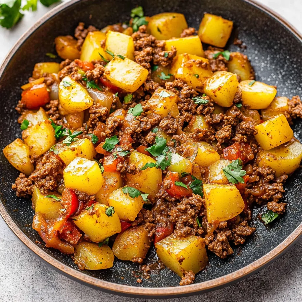 Mexican Ground Beef and Potato Skillet