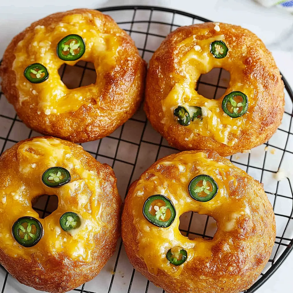 Fresh Jalapeño Cheddar Bagels