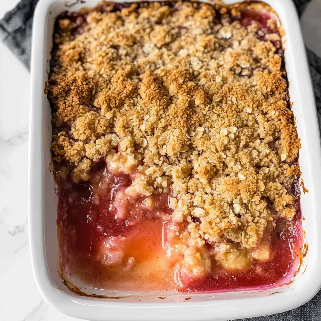 Easy Rhubarb Crisp Recipe
