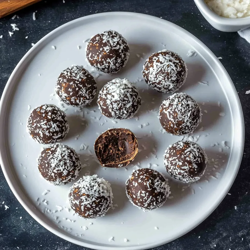 Coconut and chocolate bliss balls