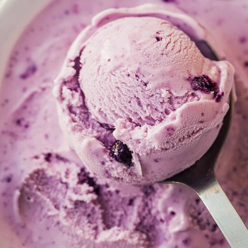 Homemade Blueberry Ice Cream