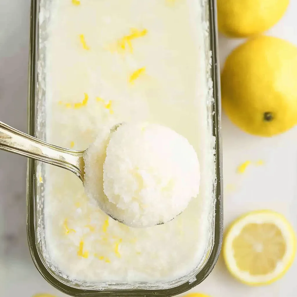 Simple Homemade Lemonade Sorbet