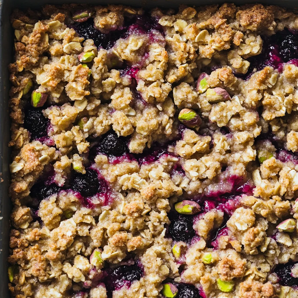 Sweet Blackberry Pistachio Bars