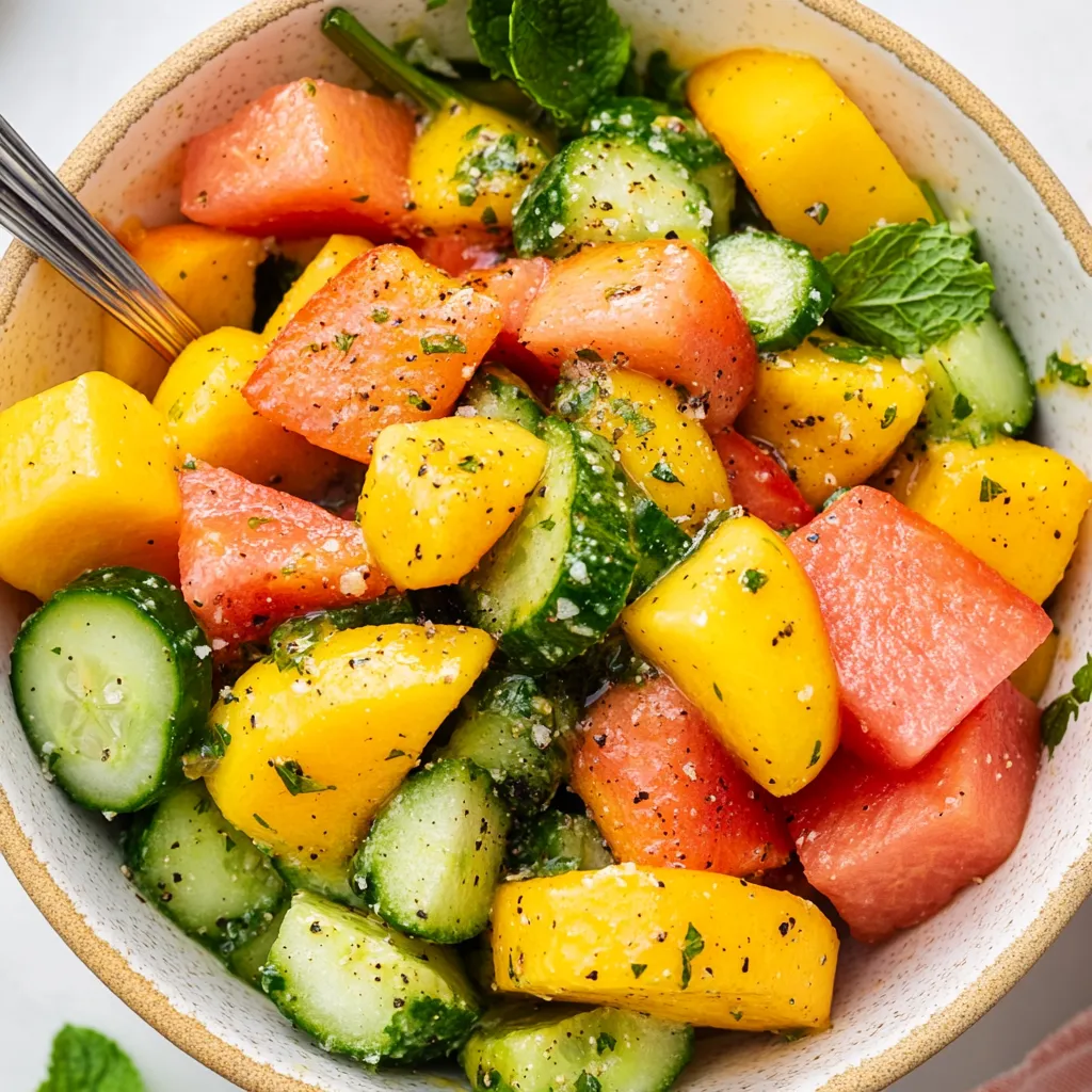 Peach Watermelon Salad