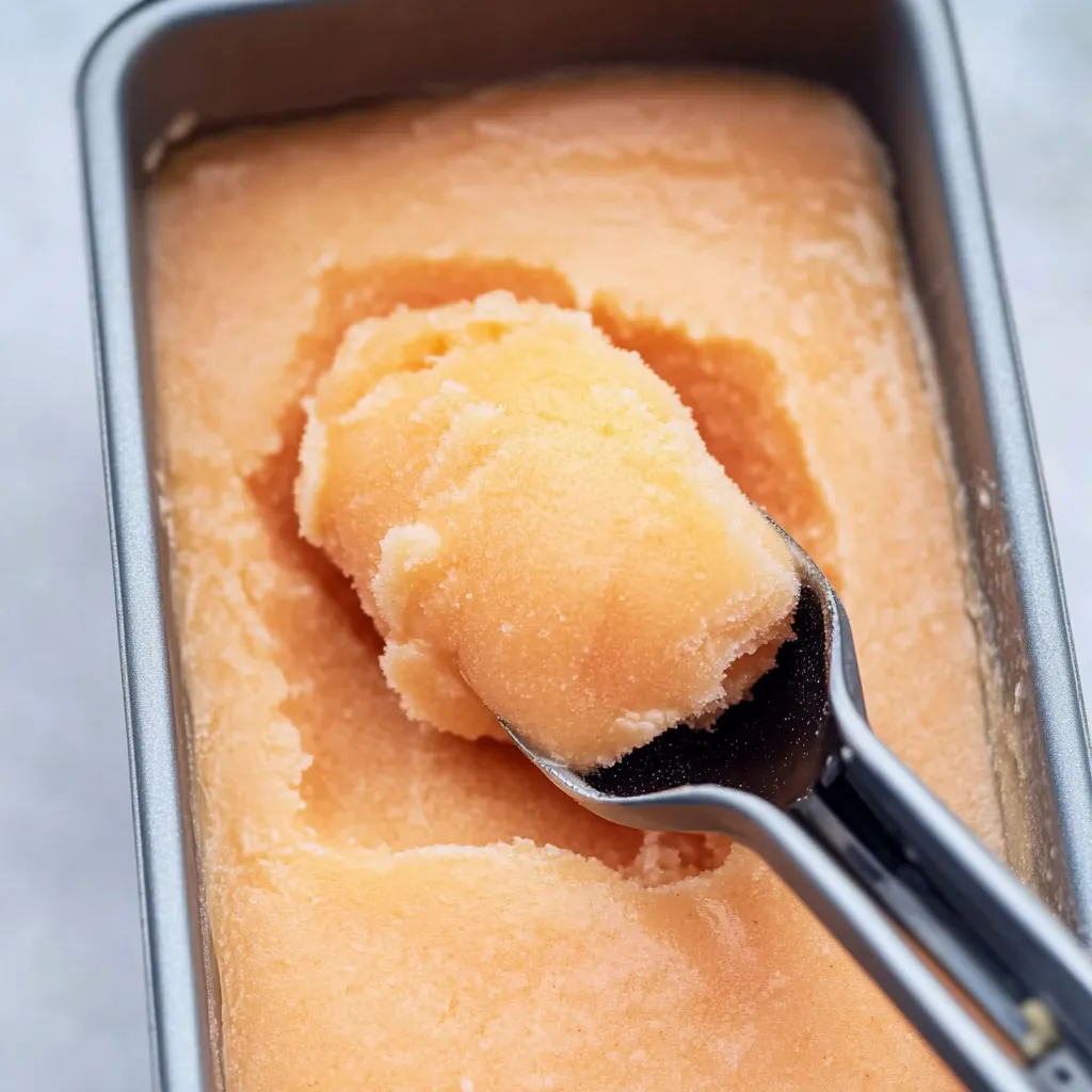Easy Peach Sorbet