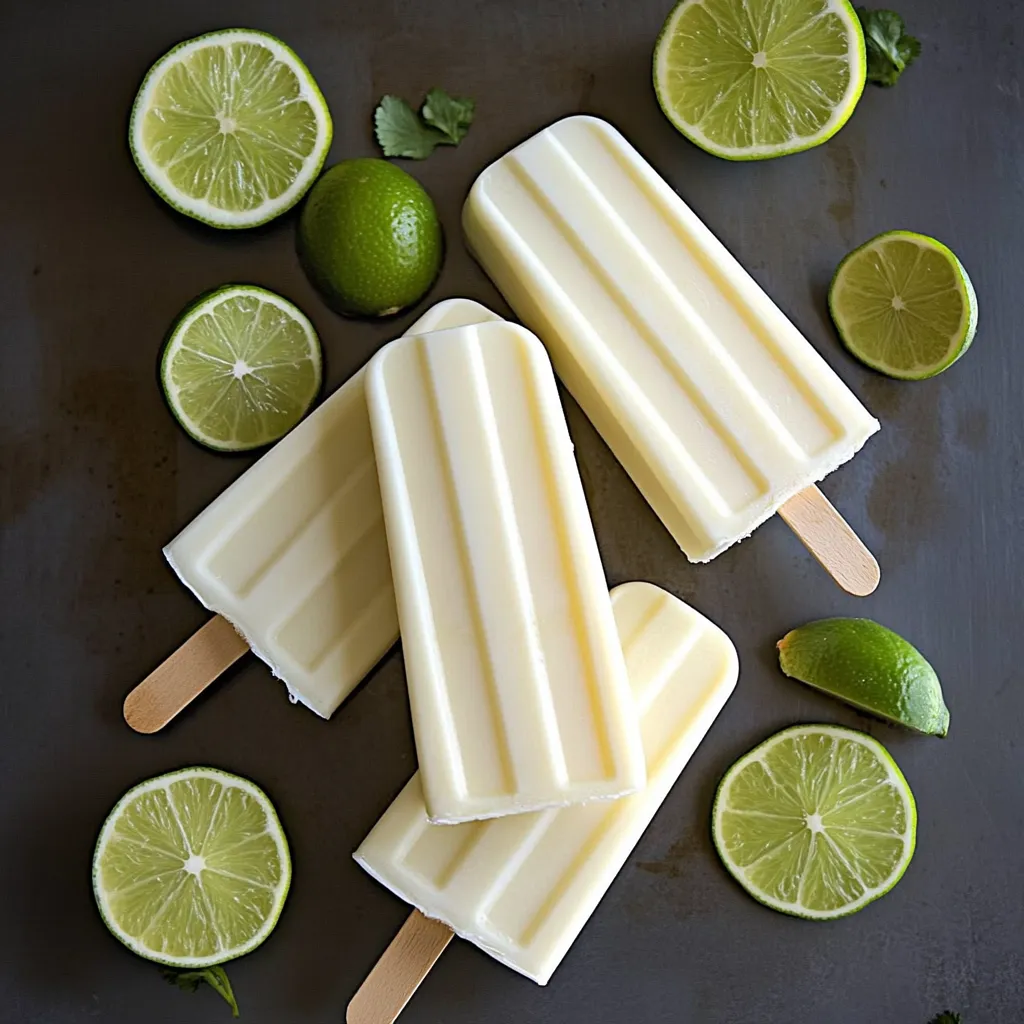 Creamy Coconut Lime Popsicles