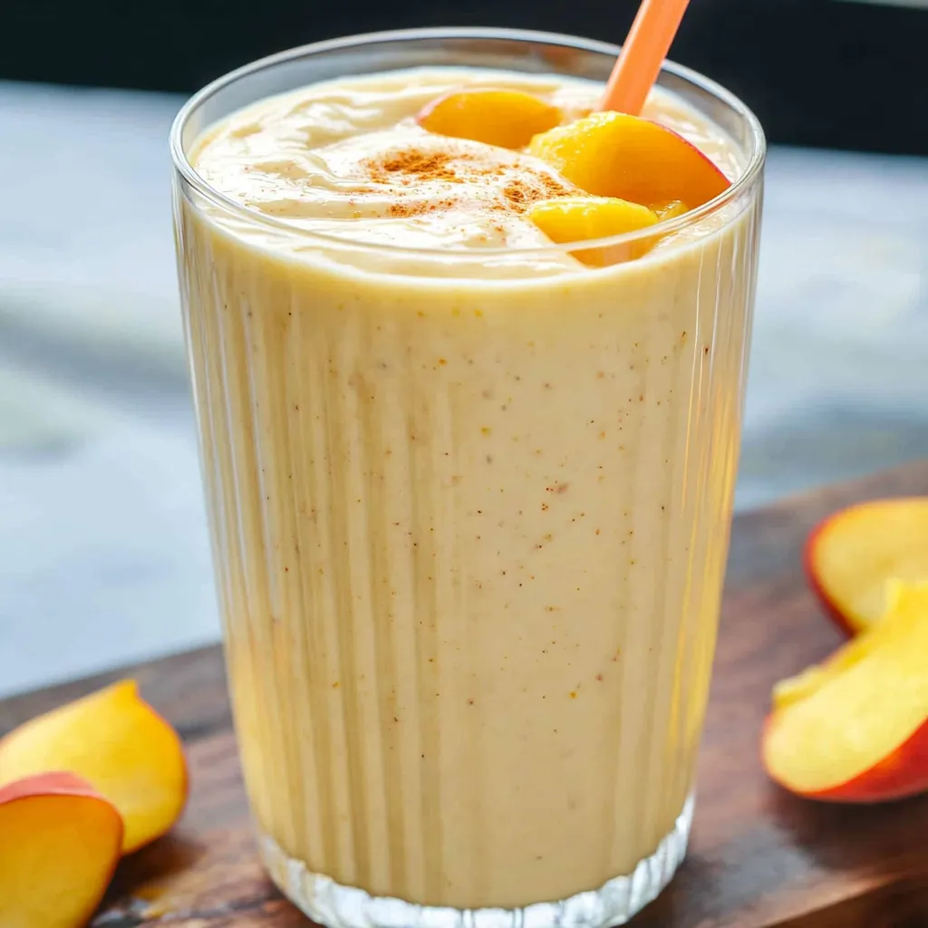 Quick Creamy Peach Smoothie