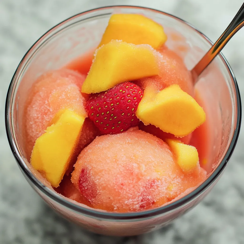 Strawberry Mango Sorbet