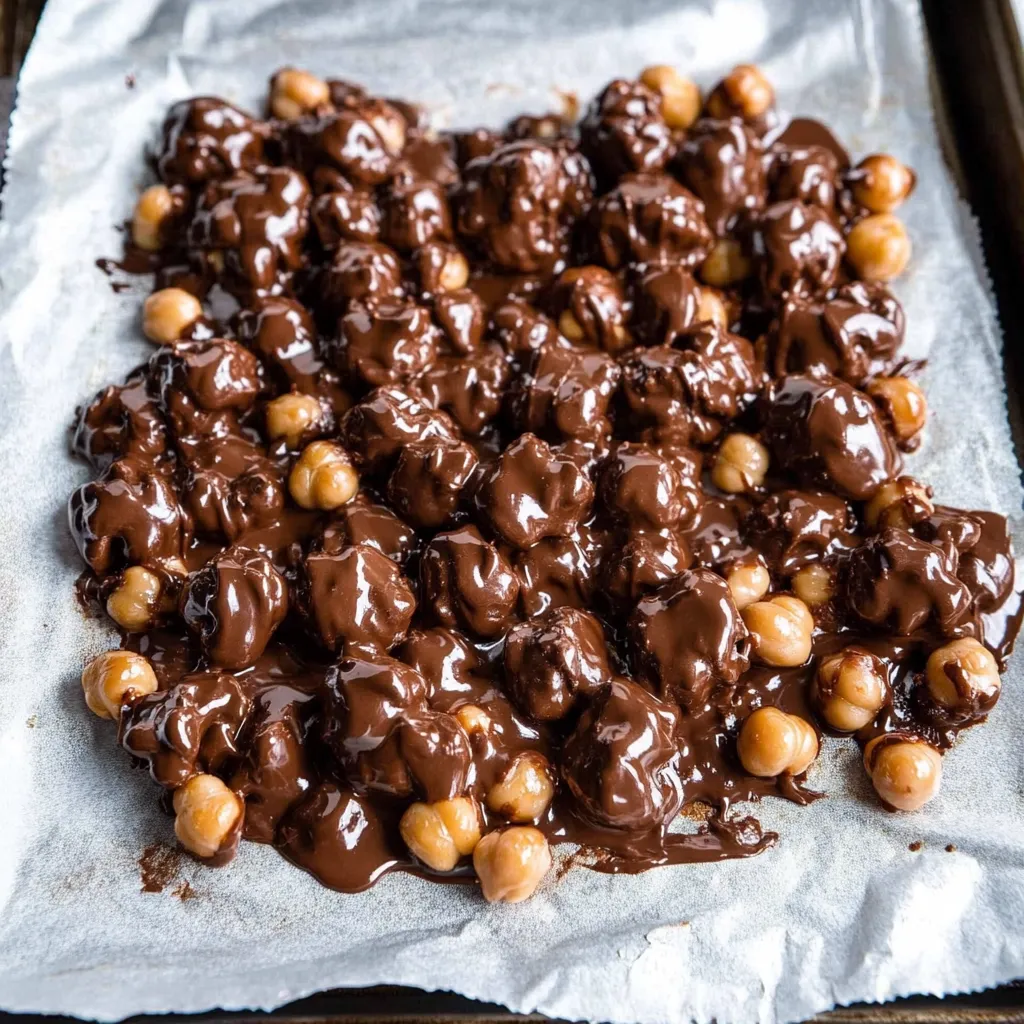 Crispy Chocolate Covered Chickpeas