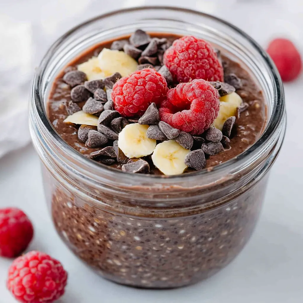 High Protein Chocolate Chia Seed Pudding