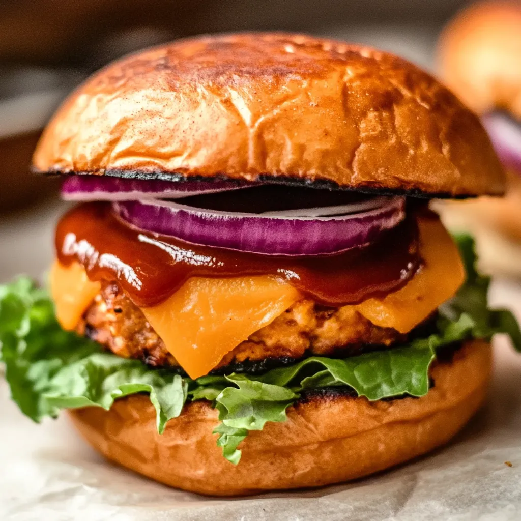 BBQ Chicken Sweet Potato Burgers