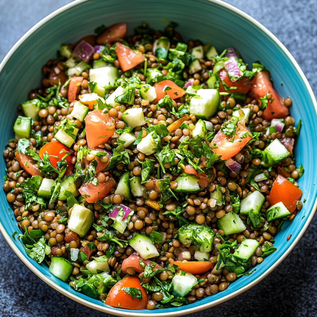 Fresh Lentil Tabbouleh