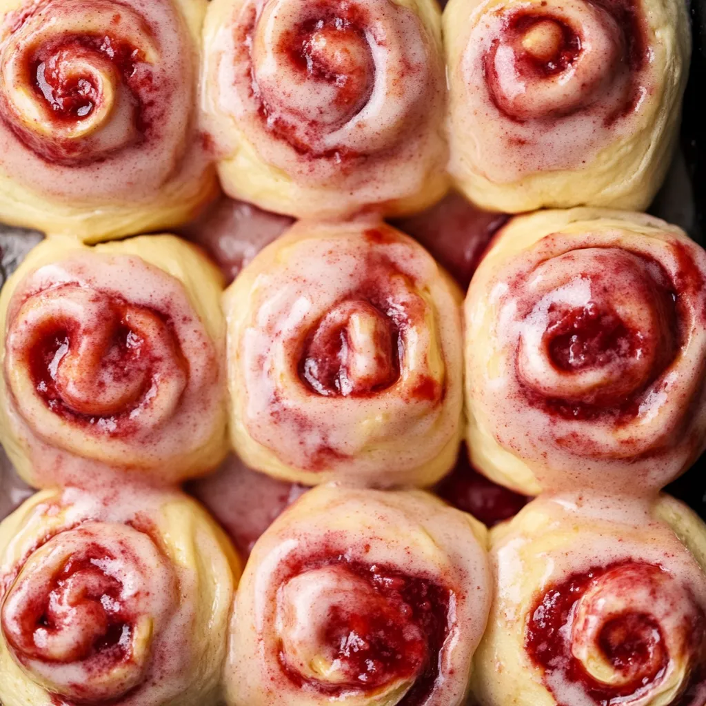 Sweet Strawberry Cinnamon Rolls