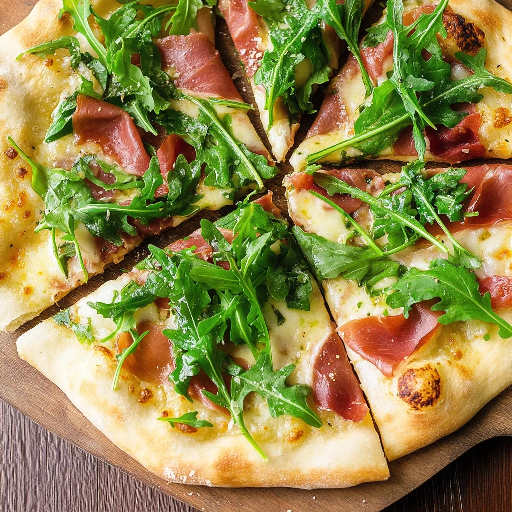 Fresh Arugula Prosciutto Pizza