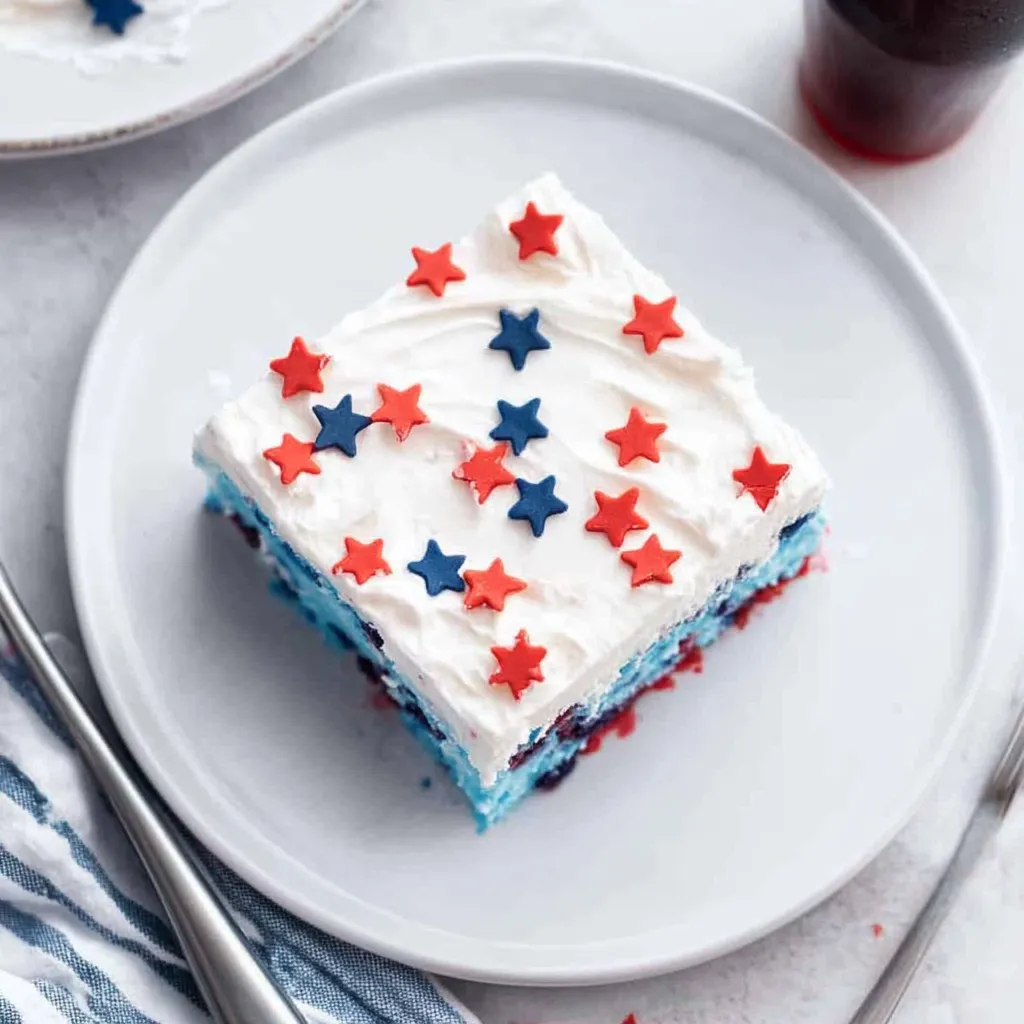 Red White Blue Poke Cake
