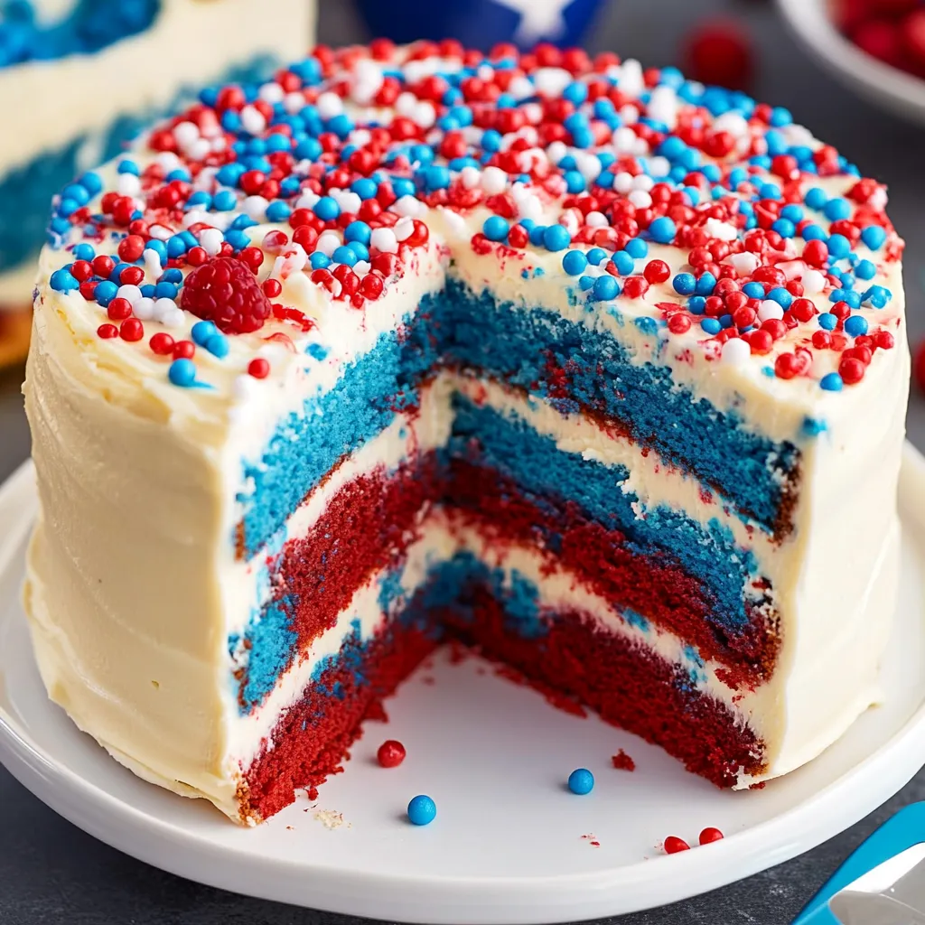Patriotic Marble Cake