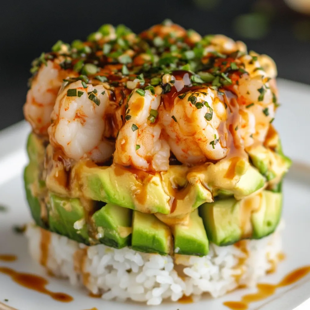 Easy Shrimp Sushi Stack Recipe