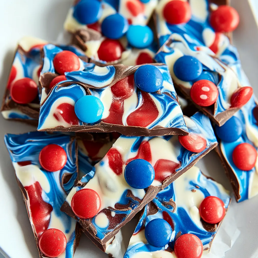 Patriotic Chocolate Bark