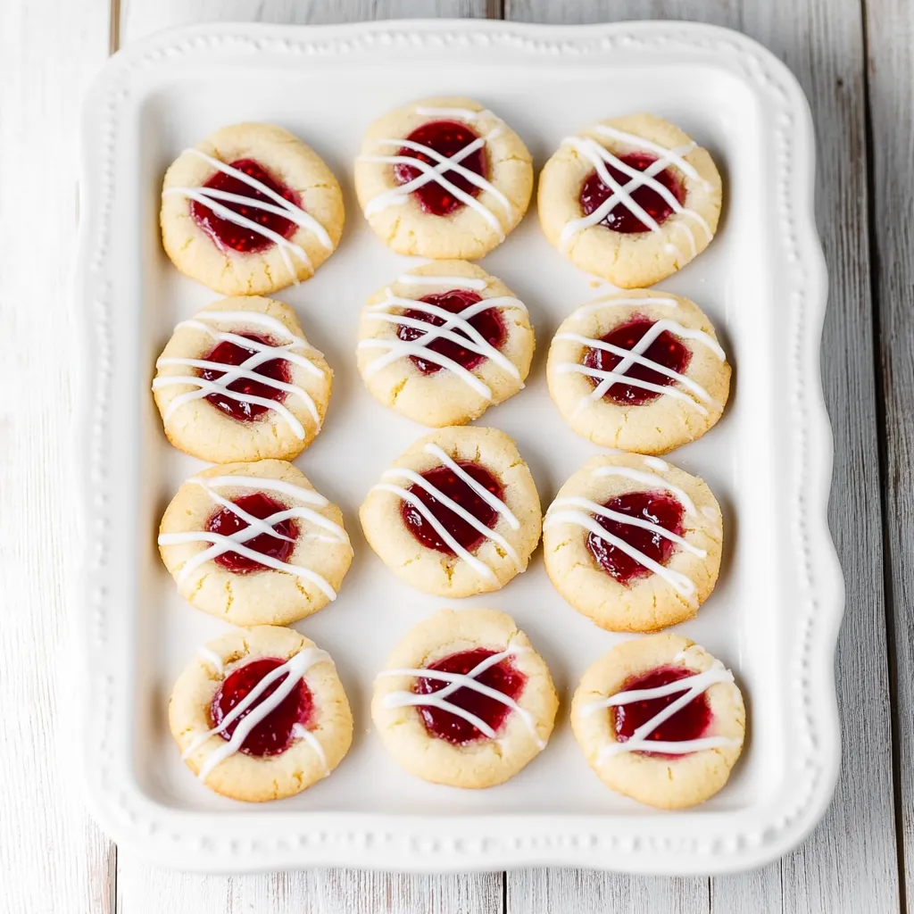 Raspberry Almond Shortbread Thumbprints