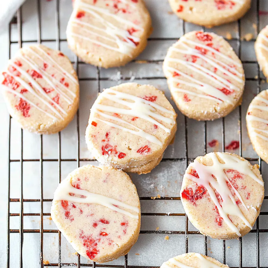 Easy Strawberry Shortbread Cookies Recipe